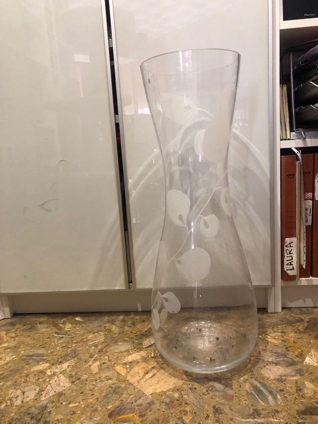 Jarron suelo cristal ,como nuevo, venta en persona