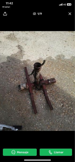 Bomba riego aspersor y soporte