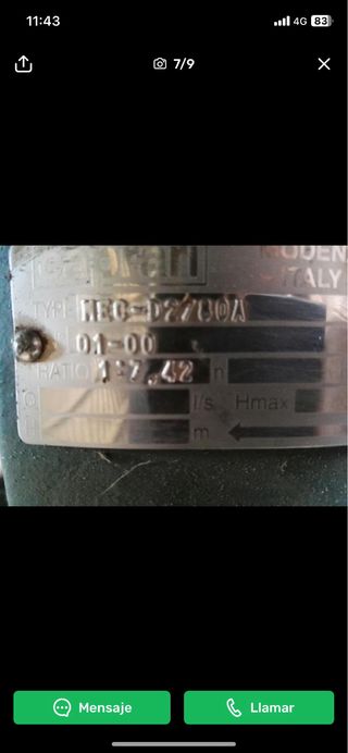 Bomba riego aspersor y soporte