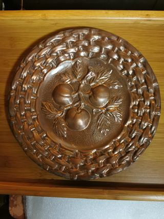 piatto decorativo in rame da appendere vintage