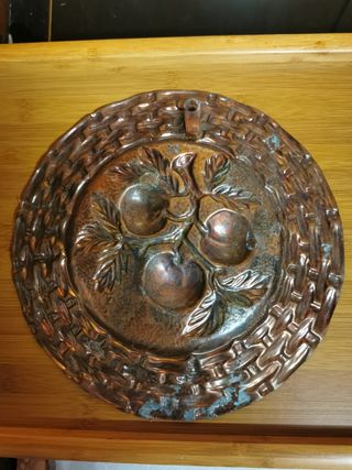 piatto decorativo in rame da appendere vintage
