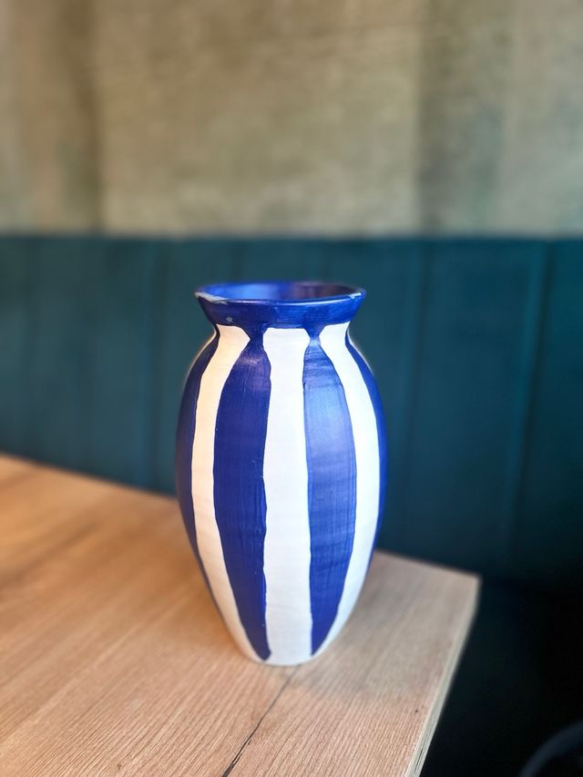 Jarrón grande de rayas