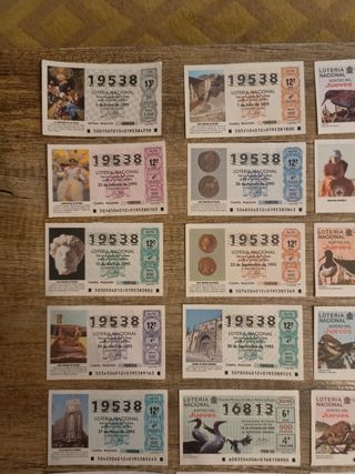 LOTE DECIMOS LOTERIA 1995