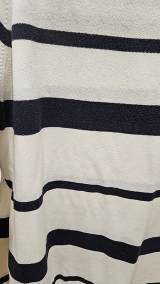 Jersey de rayas blanco y azul marino · Talla 44