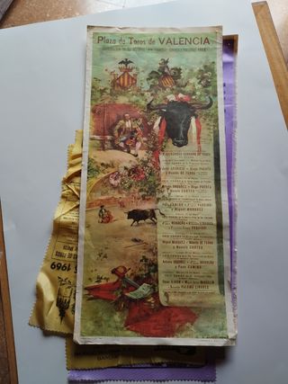 Cartel corrida toros valencia fallas