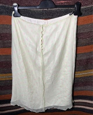 Ralph Lauren Green Silk Skirt S Gonna