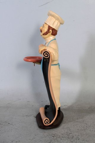 Figura chef con menú pequeño