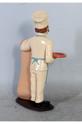 Figura chef con menú pequeño