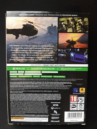 🆕➡️ GTA 5 edición especial xbox360. 