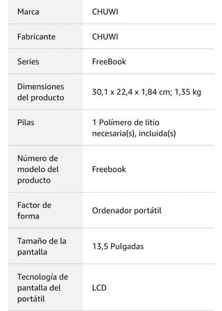 Portátil la marca es CHUWI CHUWI, NO ES TOSHIBA 