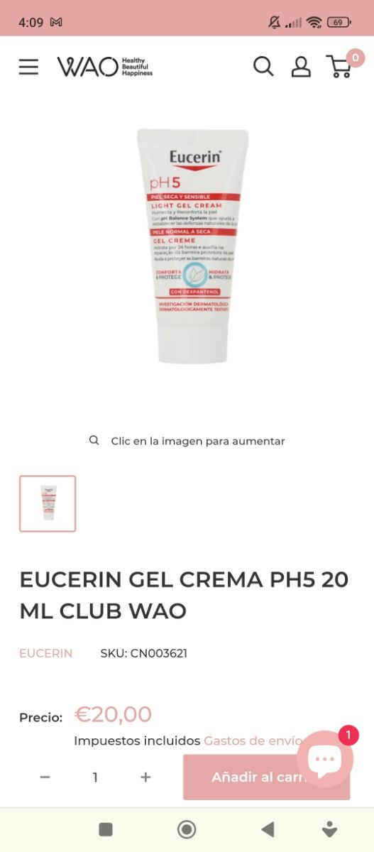 CREMA GEL PER PELLI SECCHE E SENSIBILI