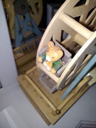 Caja música noria miniatura