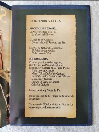 6 DVDs TRILOGÍA - EL SEÑOR DE LOS ANILLOS