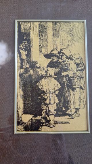 Quadretti su foglia oro