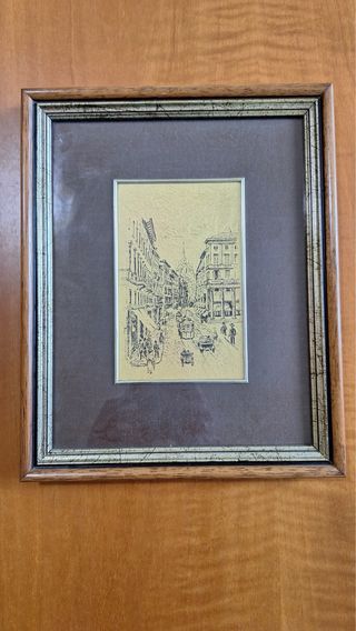 Quadretti su foglia oro