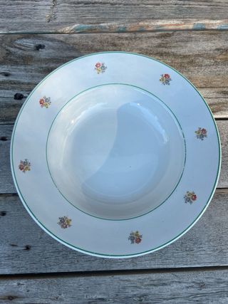 PLATOS PORCELANA FLORES ANTIGUOS