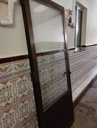 Puerta aluminio de dos hojas SIN PREMARCO