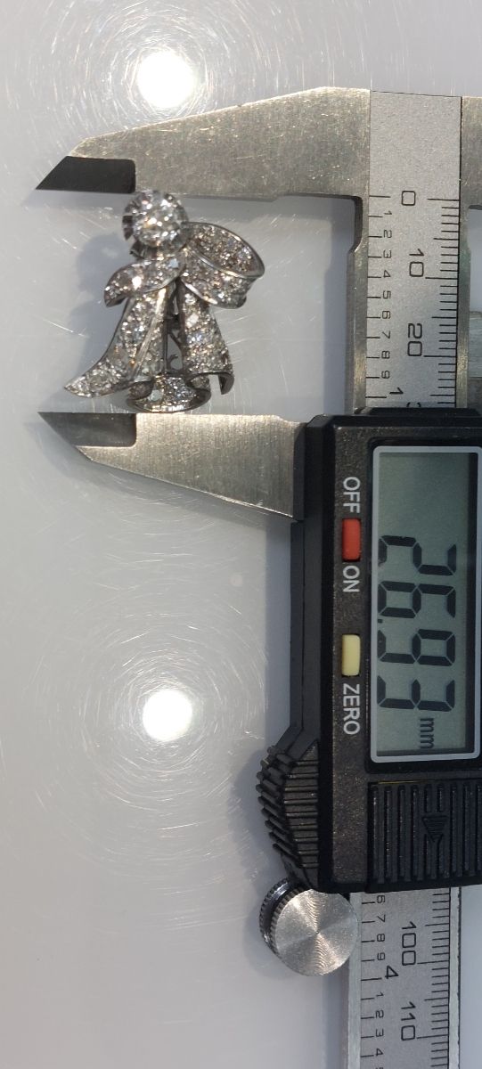 Pendientes platino y diamantes