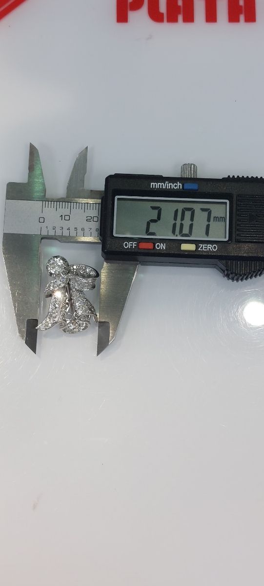 Pendientes platino y diamantes