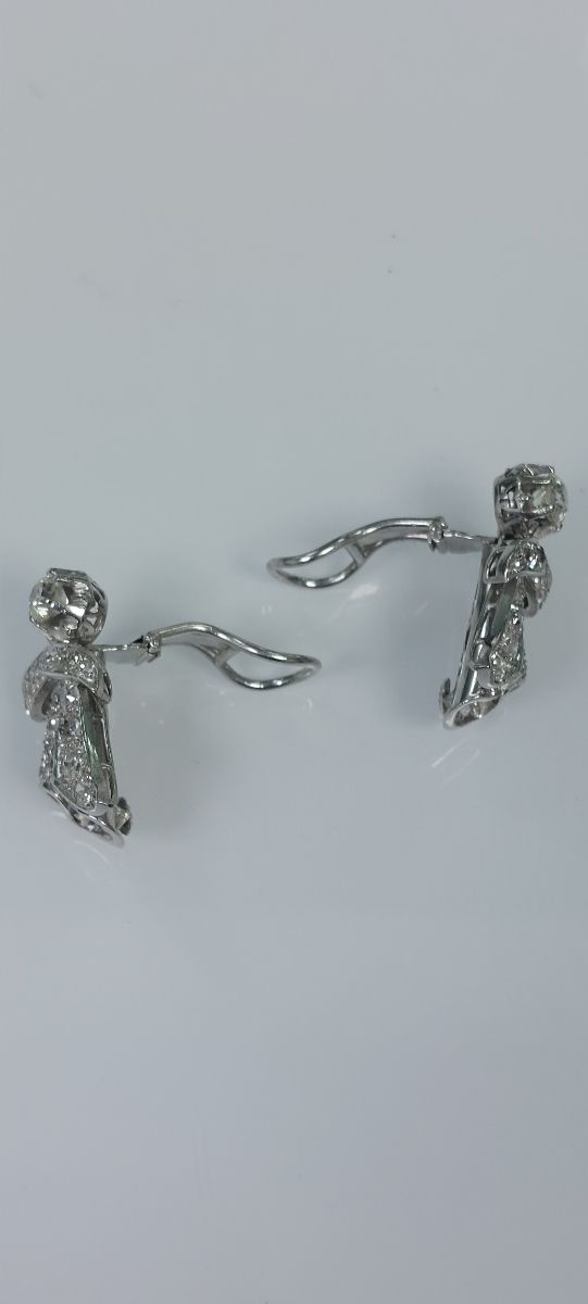 Pendientes platino y diamantes