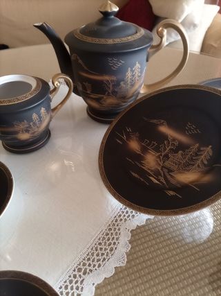 Juego de café antiguo de Japón