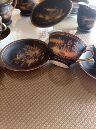 Juego de café antiguo de Japón