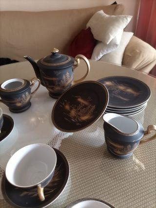 Juego de café antiguo de Japón