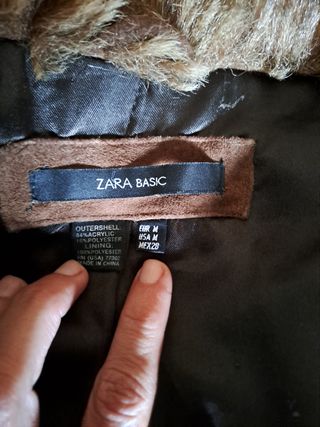 Abrigo polipiel zara