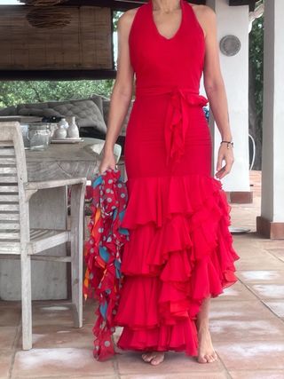 TRAJE DE FLAMENCA ALTA COSTURA DOS PIEZAS
