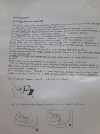 Trona portátil de viaje Corte Inglés