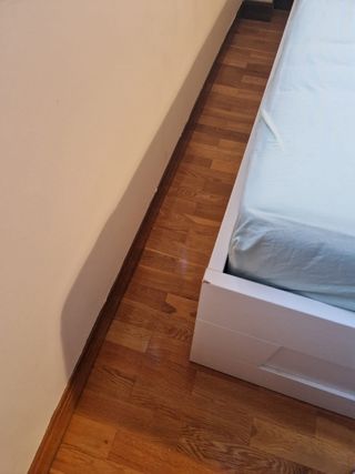 Cama brimnes Ikea sencilla con cajonera 90x 190 cm