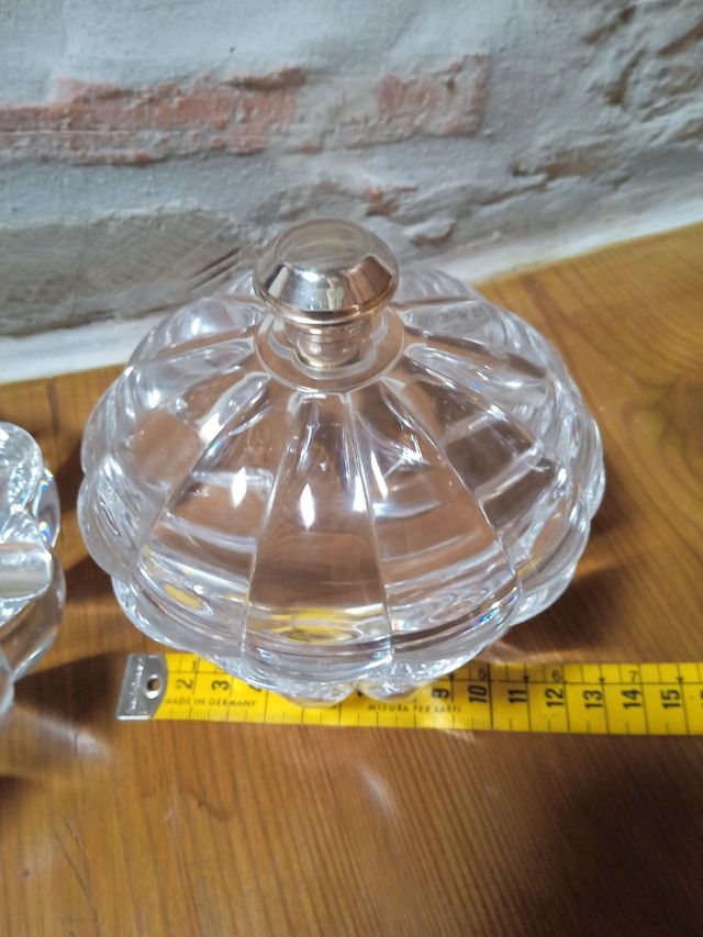 Bombonera y cenicero de cristal