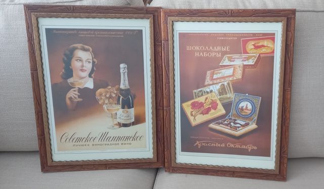 Laminas rusas enmarcadas