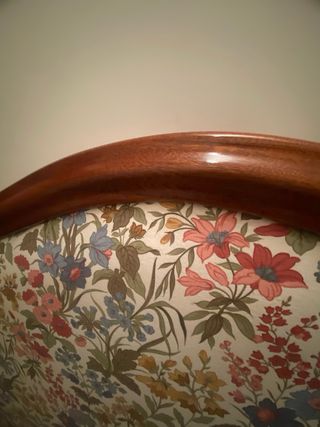 Cabecero se madera estampado tapizado flores