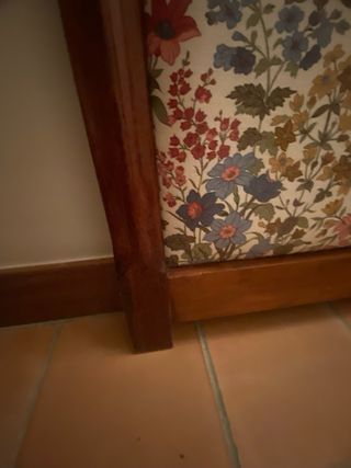 Cabecero se madera estampado tapizado flores