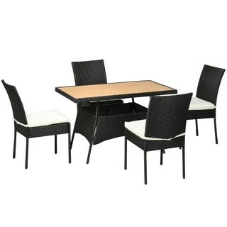 Set da Giardino con Tavolo e 4 Sedie da Esterno in