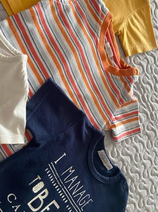Lote de 6 camisetas de manga corta bebe