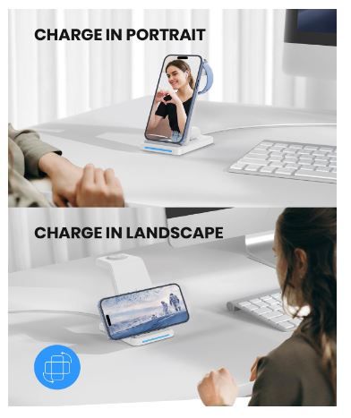 CARGADOR INALAMBRICO 3 EN 1 IPHONE-APPLE WATCH-AIR