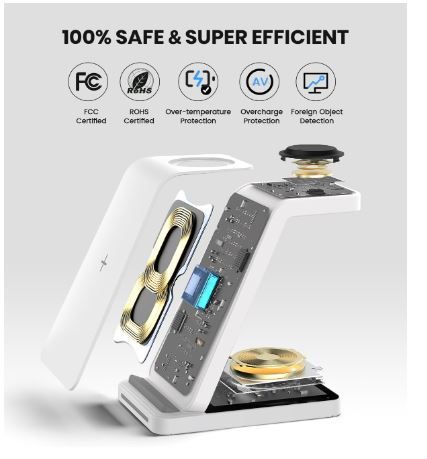 CARGADOR INALAMBRICO 3 EN 1 IPHONE-APPLE WATCH-AIR