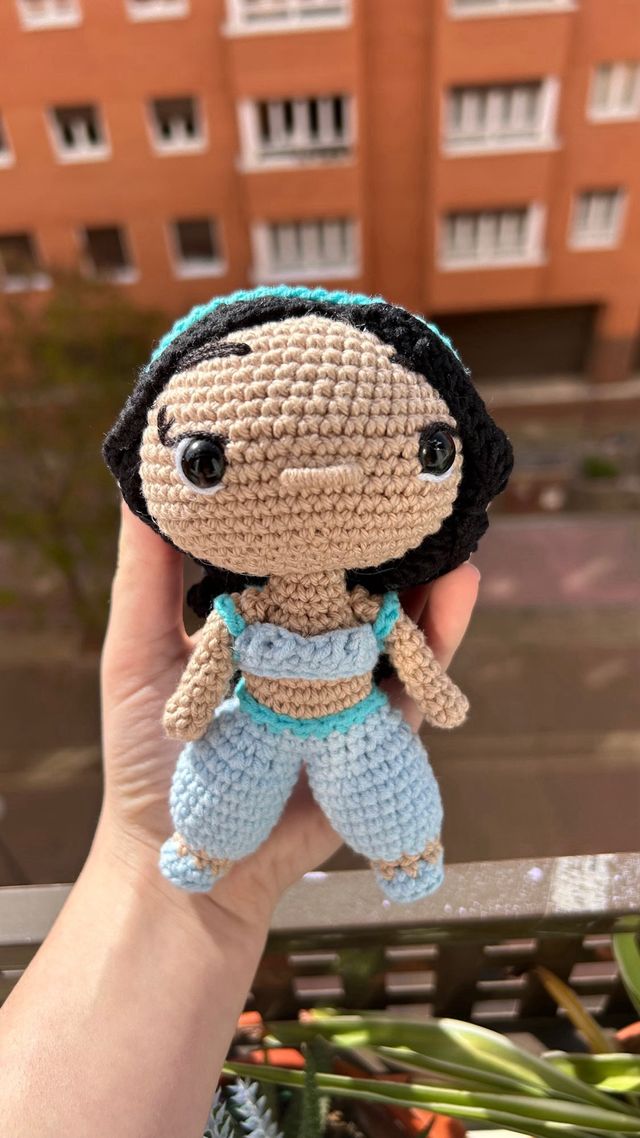 jasmine disney aladdin amigurumi crochet