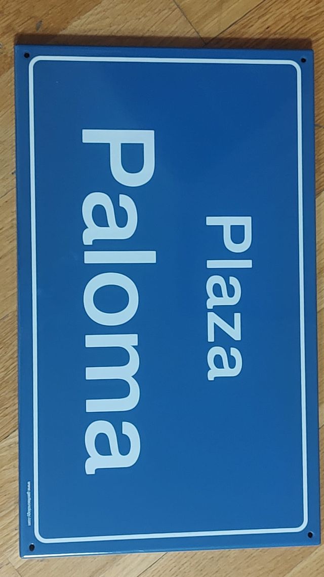 Rotulo calle PLAZA PALOMA