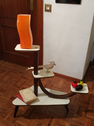 TAVOLINO DA SALOTTO CON LIBRERIA ANNI '50