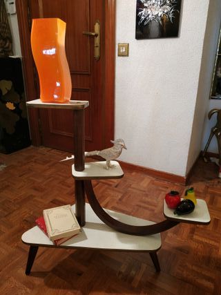 TAVOLINO DA SALOTTO CON LIBRERIA ANNI '50