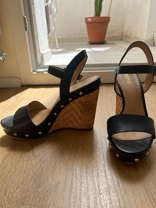 Sandalias cuña Michael Kors, t37 piel