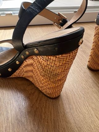 Sandalias cuña Michael Kors, t37 piel