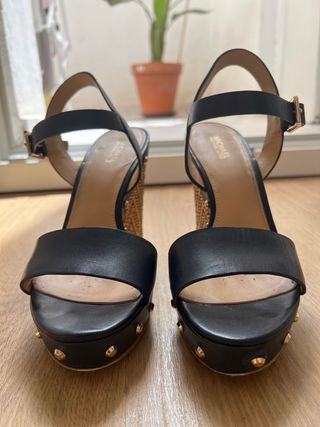 Sandalias cuña Michael Kors, t37 piel