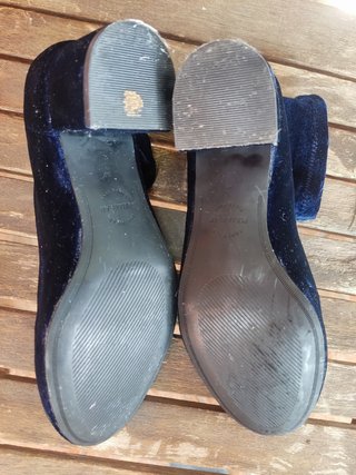 Botin tela azul 38