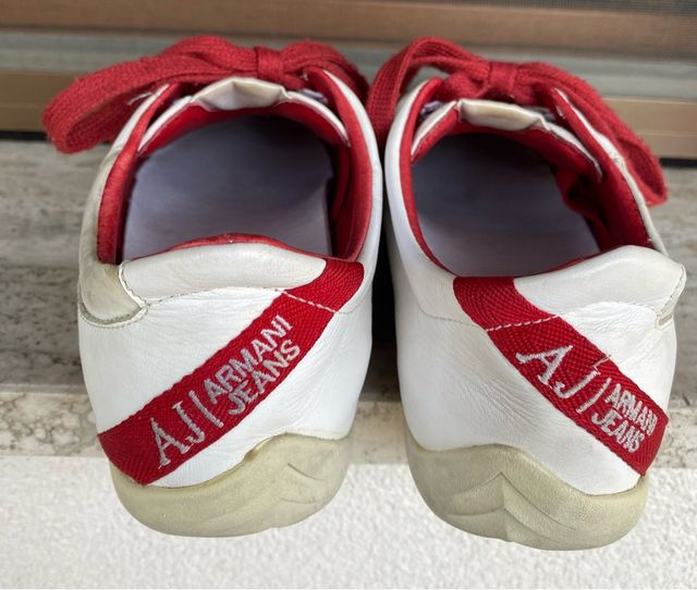 Sneakers Armani Jeans bianche e rosse n°38  usate