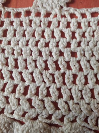 ANTIGUO TAPETE CUADRADO VINTAGE TEJIDO GANCHILLO