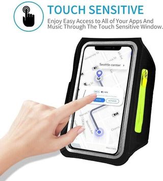 HAISSKY Fascia da Braccio con Borsa Auricolare,